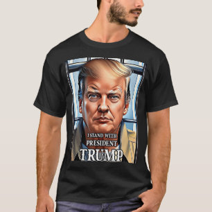 ドナルド・トランプは彼を刑務所から解放された米国Arに拘束したと起訴した Tシャツ