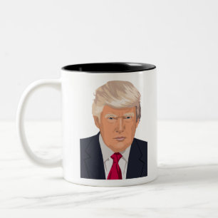 ドナルド・トランプは直面します ツートーンマグカップ