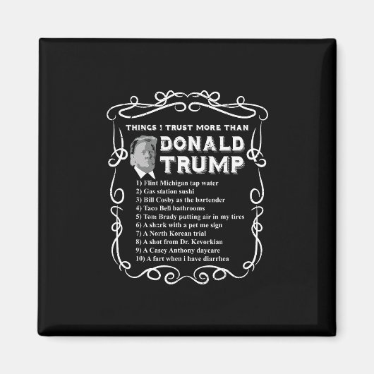 ドナルド・トランプよりも信頼するもの 反 POTUS V マグネット (正面)