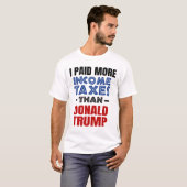 ドナルド・トランプよりも多くの税金を払った Tシャツ (正面フル)