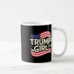 ドナルド・トランプを応援する女の子 可愛いトランプ旗 女性 女子  コーヒーマグカップ