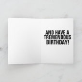 ドナルド・トランプキス誕生日カードおもしろい サンキューカード (内部)