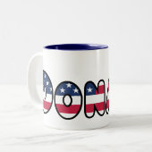 ドナルド・トランプサポート米国の大統領2016年 ツートーンマグカップ (正面左)