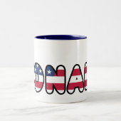 ドナルド・トランプサポート米国の大統領2016年 ツートーンマグカップ (中央)