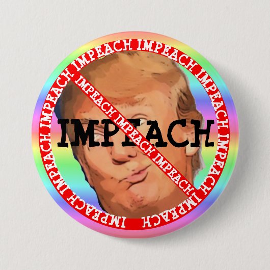 ドナルド・トランプボタンを弾劾して下さい 缶バッジ (正面)