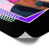 ドナルド・トランプレトロ80年代90年代グラフィック ポスター (角)