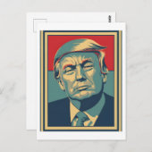 ドナルド・トランプレトロ・アート選挙2024 ポストカード (正面/裏面)