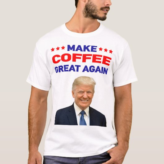 ドナルド・トランプヴィンテージが再びコーヒーを素晴らし作る Tシャツ (正面)