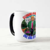 ドナルド・トランプ一度にアメリカを一つのバッグで浄化 モーフィングマグカップ (正面左)