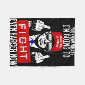 ドナルド・トランプ中指Pro Republオフ フリースブランケット (正面(横))