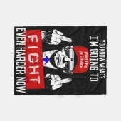 ドナルド・トランプ中指Pro Republオフ フリースブランケット (正面(横))