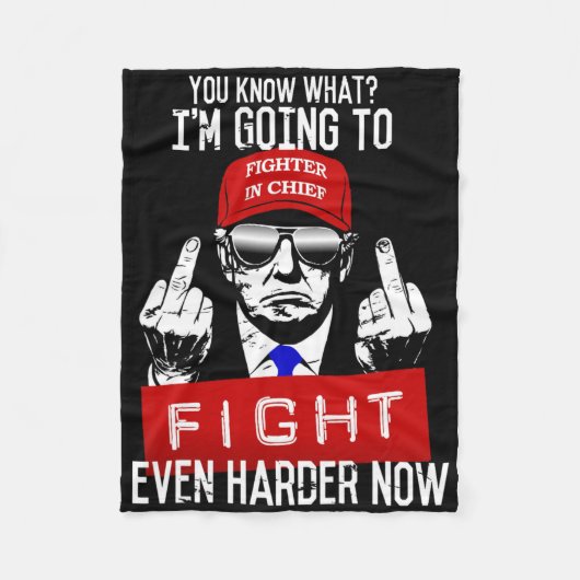 ドナルド・トランプ中指Pro Republオフ フリースブランケット (正面)