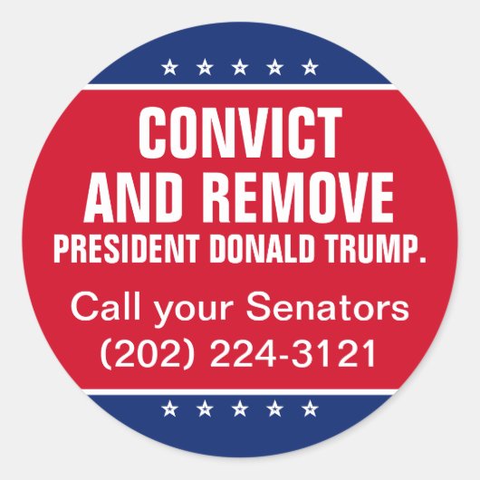 ドナルド・トランプ元大統領の有罪判決と削除 ラウンドシール (正面)