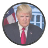 ドナルド・トランプ公式大統領のポートレート アイスホッケーパック (正面)