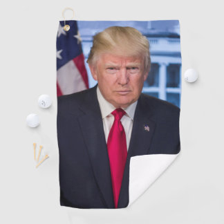 ドナルド・トランプ公式大統領のポートレート ゴルフタオル