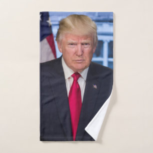 ドナルド・トランプ公式大統領のポートレート ハンドタオル