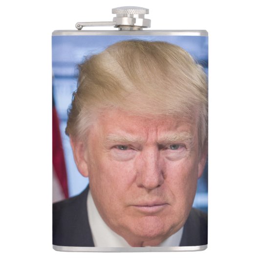 ドナルド・トランプ公式大統領のポートレート フラスク (正面)