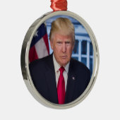 ドナルド・トランプ公式大統領のポートレート メタルオーナメント (右)