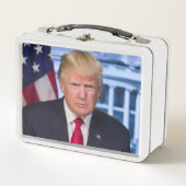 ドナルド・トランプ公式大統領のポートレート メタルランチボックス (正面)