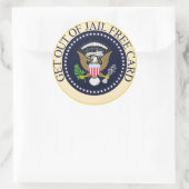 ドナルド・トランプ共和党大統領：刑務所から出る ラウンドシール (バッグ)