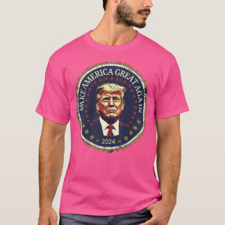 ドナルド・トランプ再びアメリカ素晴らしを愛国的なドにする Tシャツ