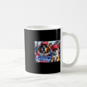 ドナルド・トランプ再びレッドハット2024デブ犬を安全にする コーヒーマグカップ