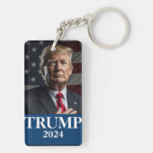ドナルド・トランプ写真 – トランプ2024保アメリカ素晴らし キーホルダー (裏面)