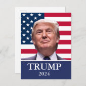 ドナルド・トランプ写真 - 大統領2024 インビテーションポストカード (正面/裏面)