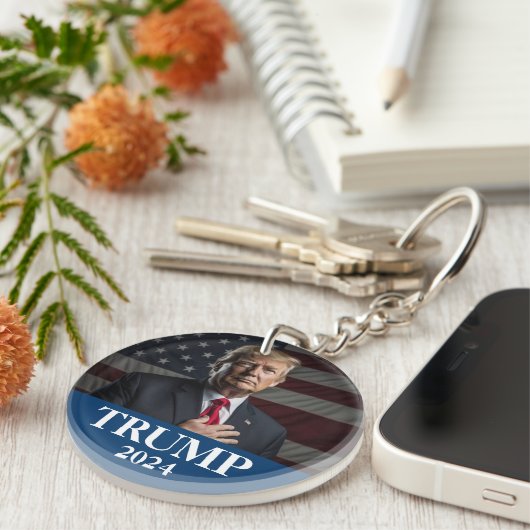 ドナルド・トランプ写真 – 社長 – 十分に言った キーホルダー (正面右)