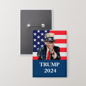 ドナルド・トランプ写真 缶バッジ (正面/裏面)