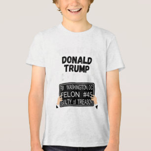 ドナルド・トランプ刑務所の囚人の衣装、P用アンチトランプ トライブレンドＴシャツ