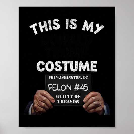 ドナルド・トランプ刑務所ハロウィーンの衣装 ポスター (正面)