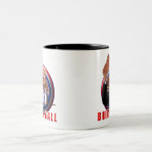 ドナルド・トランプ壁の大統領のコーヒーカップを造って下さい ツートーンマグカップ (中央)