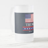 ドナルド・トランプ大統領がガラスのマグカップを曇らせた フロストグラスビールジョッキ (正面左)