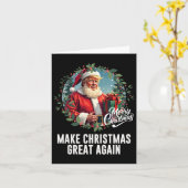 ドナルド・トランプ大統領が再びクリスマスを素晴らし飾る カード (黄色い花)