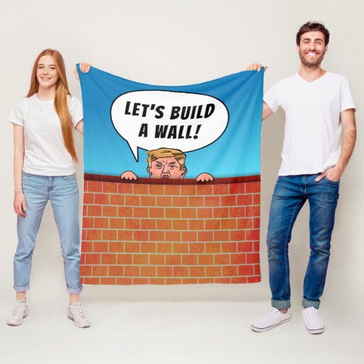 ドナルド·トランプ大統領が壁の漫画を作おもしろい成 フリースブランケット (インサイチュ)