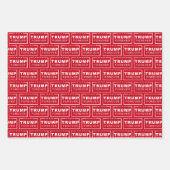 ドナルド・トランプ大統領が永遠に赤いクリスマス ラッピングペーパーシート (正面2)