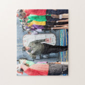 ドナルド・トランプ大統領が船員に挨拶する ジグソーパズル (縦)