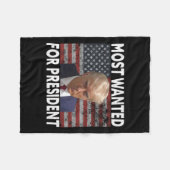 ドナルド・トランプ大統領が2024年プロMuで最も指名手配 フリースブランケット (正面(横))