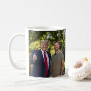 ドナルド・トランプ大統領との写真2024 おもしろい コーヒーマグカップ