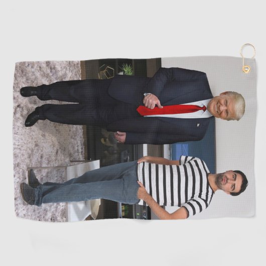 ドナルド·トランプ大統領に会った|写真の追加 ゴルフタオル (横)