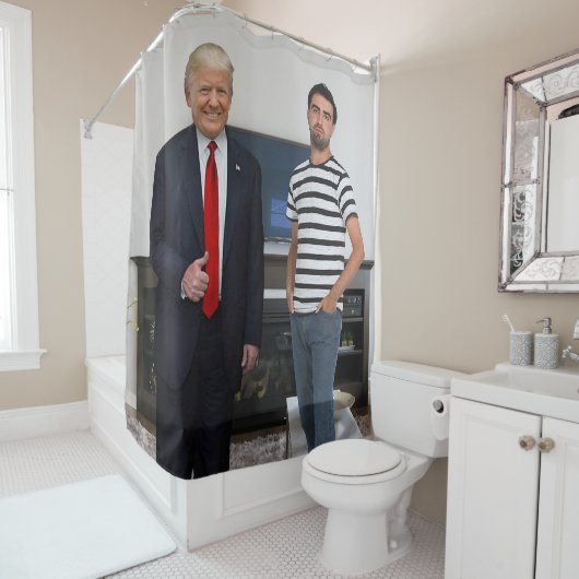 ドナルド・トランプ大統領に会った |写真の追加 シャワーカーテン (インサイチュ)