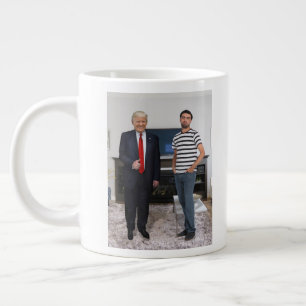 ドナルド·トランプ大統領に会った 写真の追加 ジャンボコーヒーマグカップ