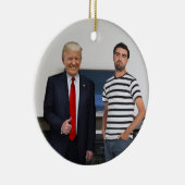 ドナルド・トランプ大統領に会った |写真の追加 セラミックオーナメント (右)