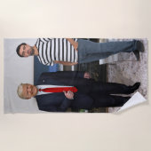 ドナルド・トランプ大統領に会った |写真の追加 ビーチタオル (正面)