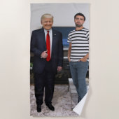 ドナルド・トランプ大統領に会った |写真の追加 ビーチタオル (正面)