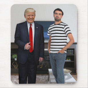 ドナルド·トランプ大統領に会った 写真の追加 マウスパッド