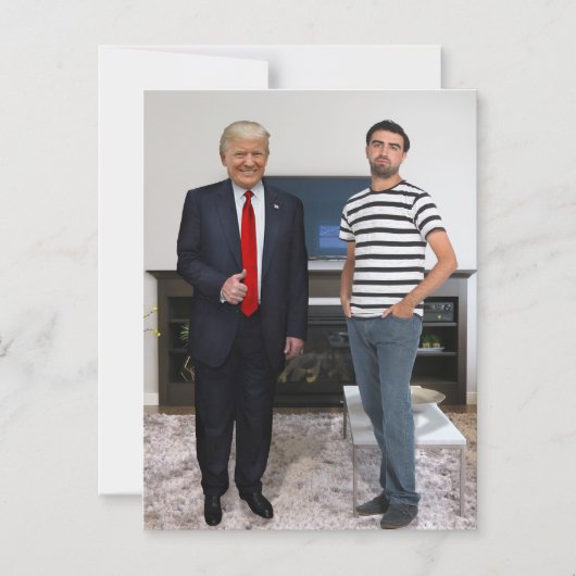 ドナルド·トランプ大統領に会った|写真の追加 マグネット招待状 (正面)