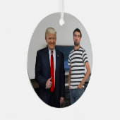 ドナルド・トランプ大統領に会った |写真の追加 メタルオーナメント (正面右)