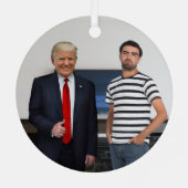 ドナルド・トランプ大統領に会った |写真の追加 メタルオーナメント (裏面)